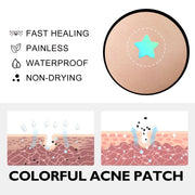 Hoygi Cute Colorful Acne Patches Reduce Acne & Pimples Anti-Dryness Deep Hydration Facial Cleansing